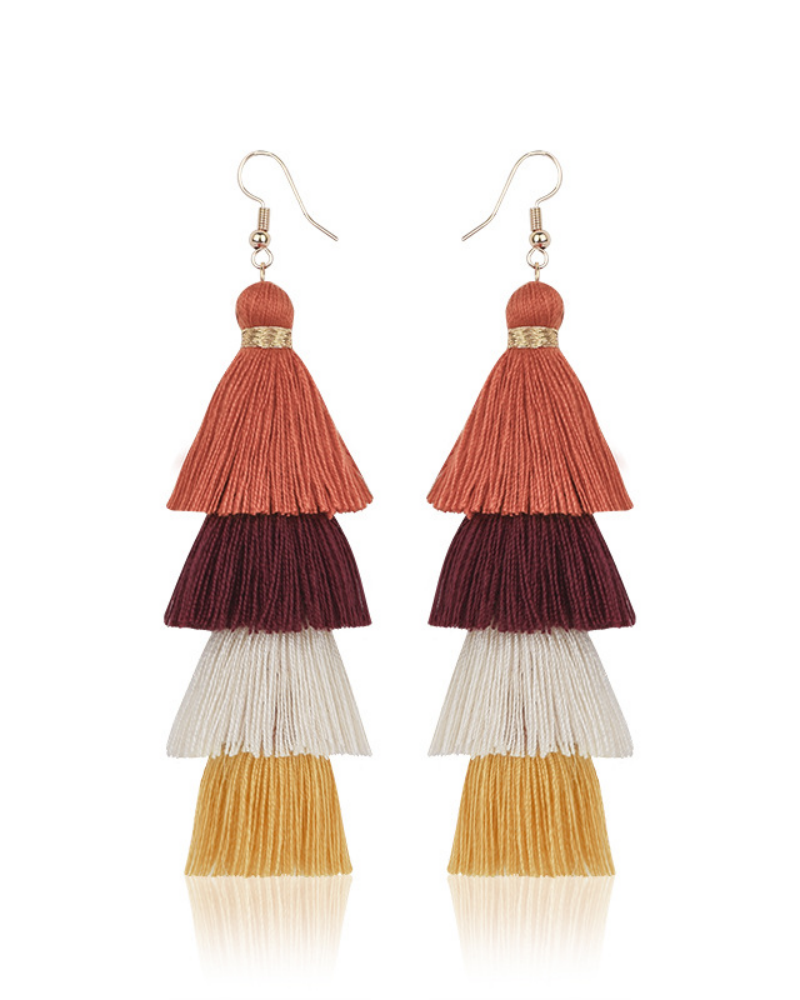 Tassel earrings Orange