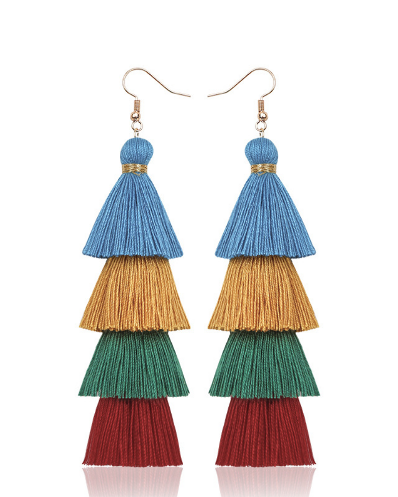 Tassel earrings Blue