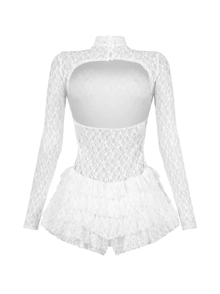 Lace Ruffle Romper