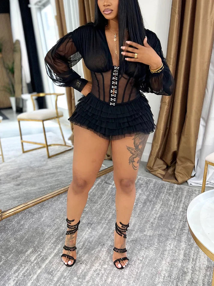 Corset Tulle Romper