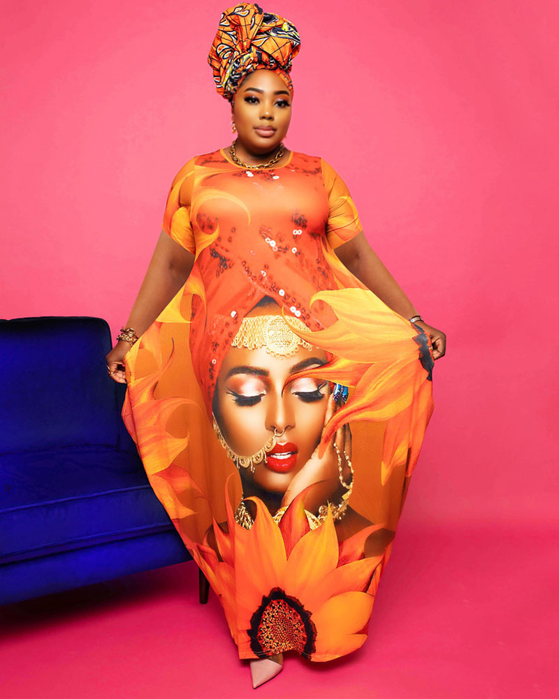 Black Girl Fabulous Dress ORANGE