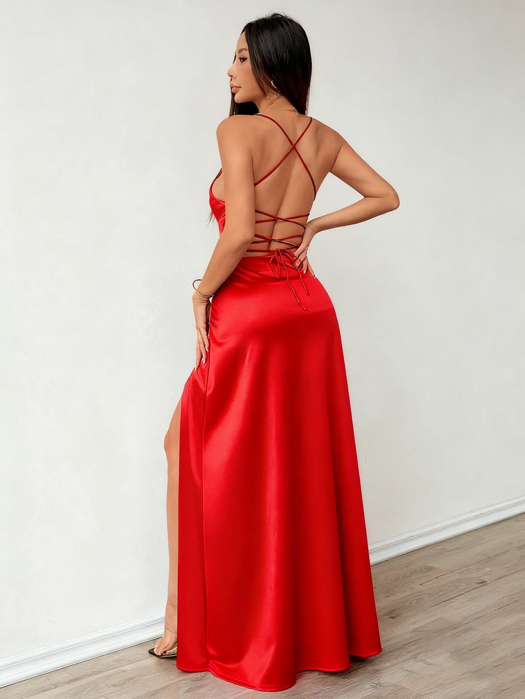 Satin Elegant Strapless Dress