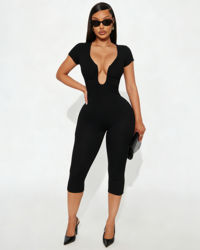 Jocelynn Snatched Capri Jumpsuit