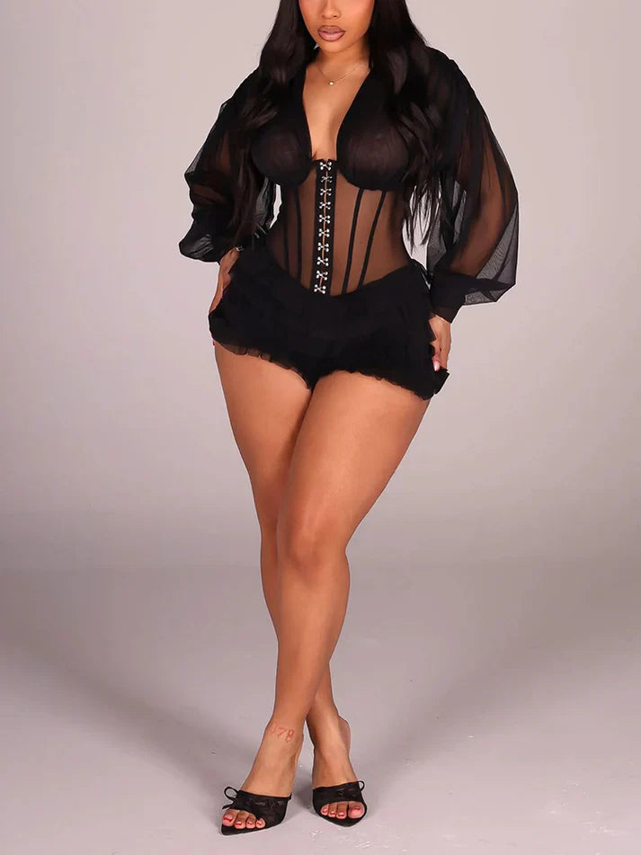 Corset Tulle Romper
