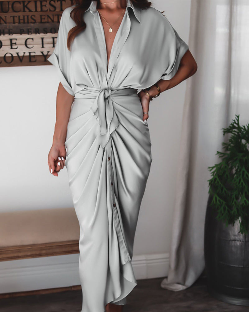 fashion style maxi dress Grey