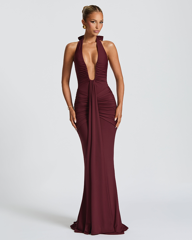 Ribbon Flow Evening Dress