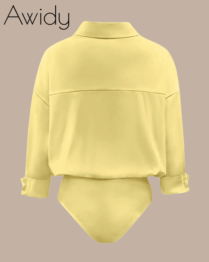 Women Slim Fit Collared Shirt Top