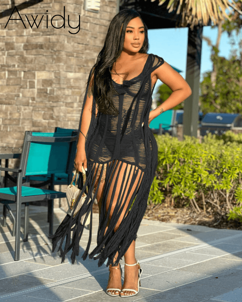 SHREDDED MINI DRESS – Awidy
