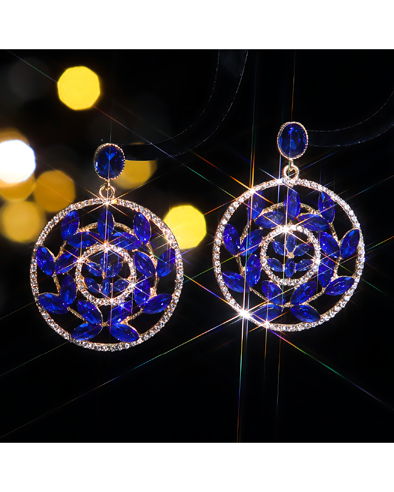 Gemstone Gina Earrings Navy