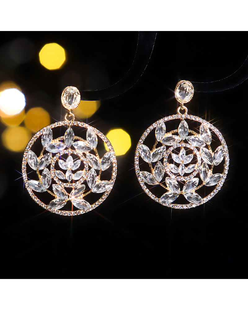 Gemstone Gina Earrings White