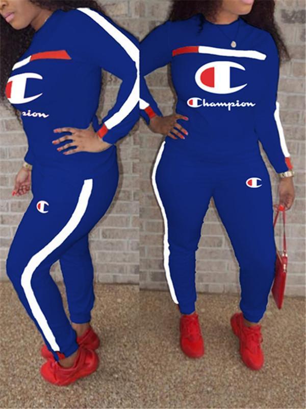 Logo Embroidery Sweatshirt & Pants Set--Clearance