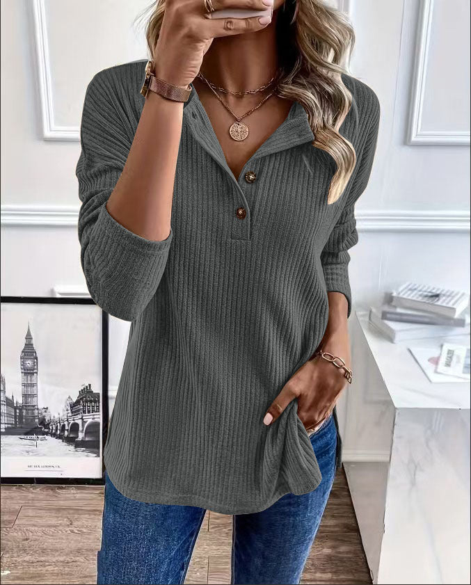 Fall and Winter Casual Zipper Loose Knit Sweater