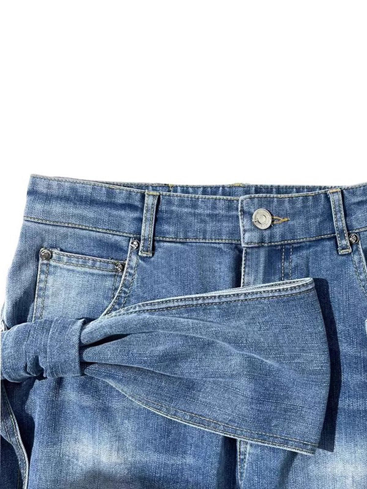 Big Bow Denim Top And Jeans