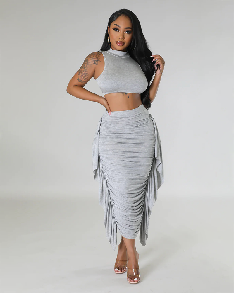 LUCIA SKIRT SET Grey