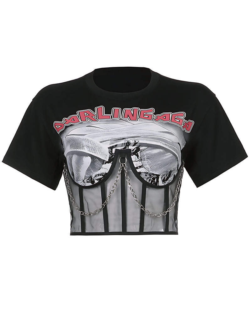 DARLING BABY TEE Black