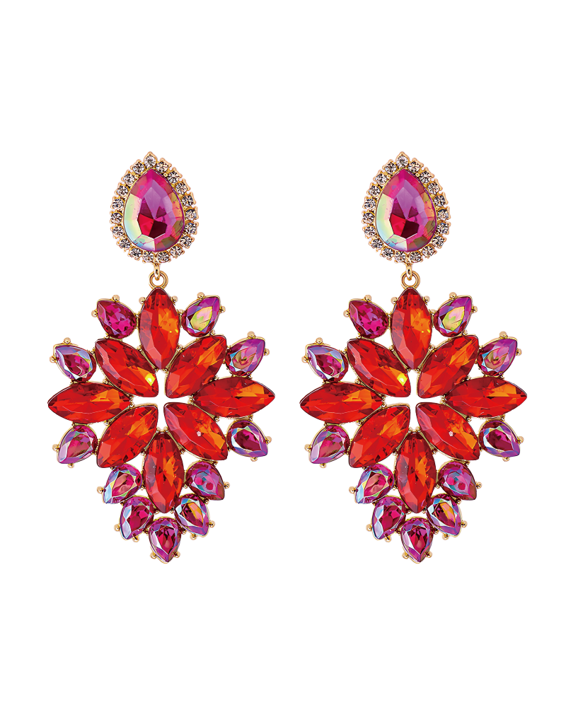 Such A Diva Earrings Red
