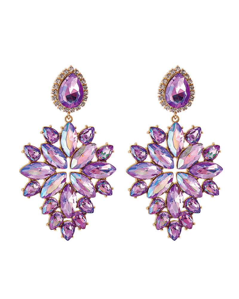 Such A Diva Earrings Purple