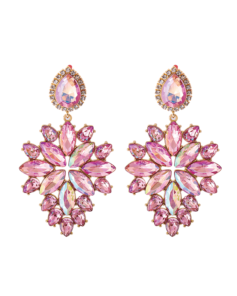 Such A Diva Earrings Rose red