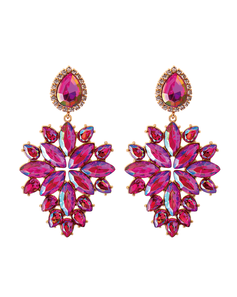 Such A Diva Earrings Hot Pink