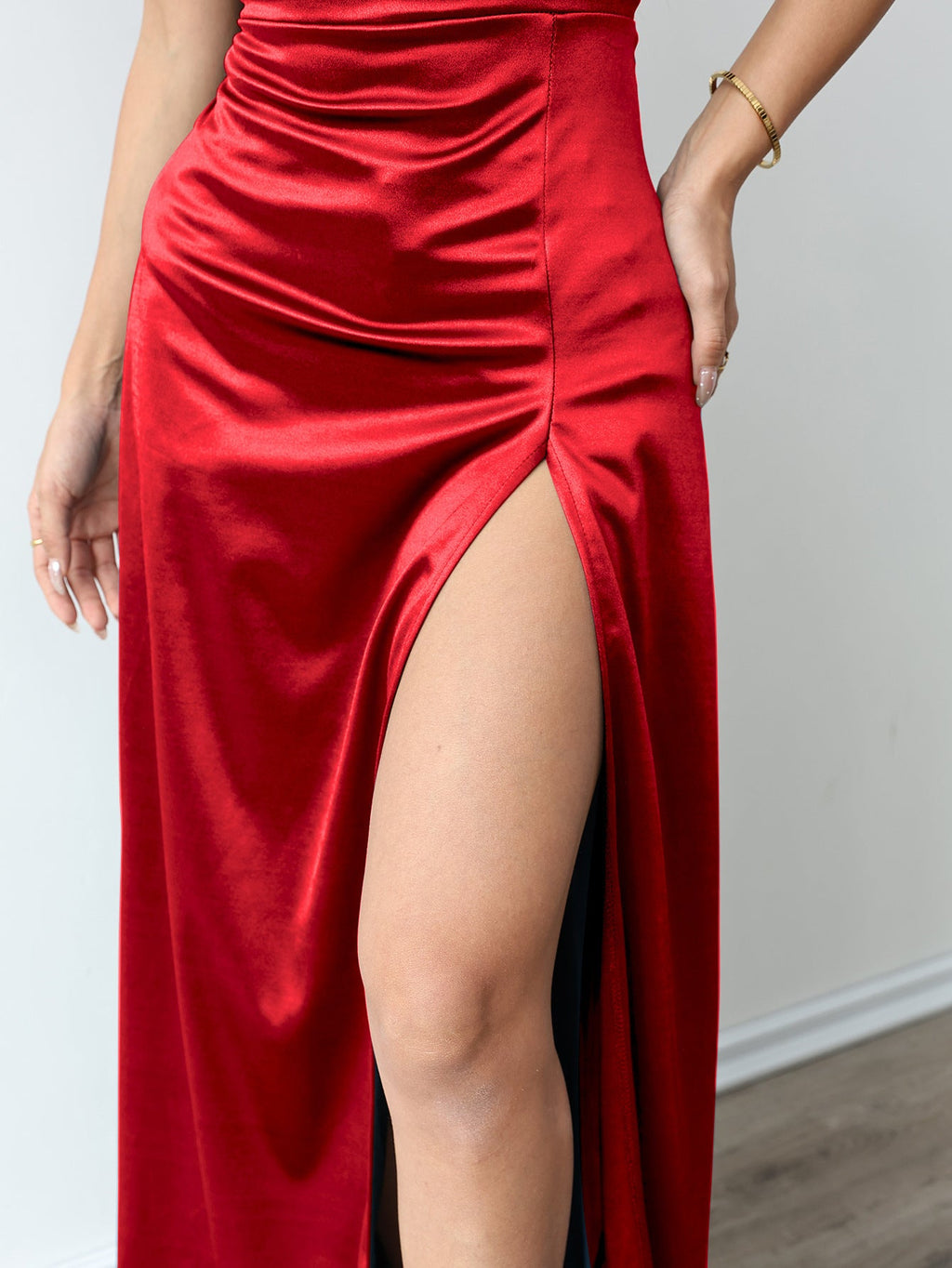 Satin Elegant Strapless Dress