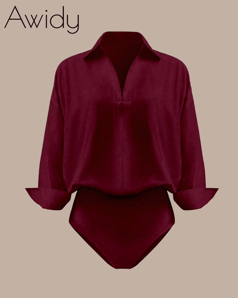 Women Slim Fit Collared Shirt Top