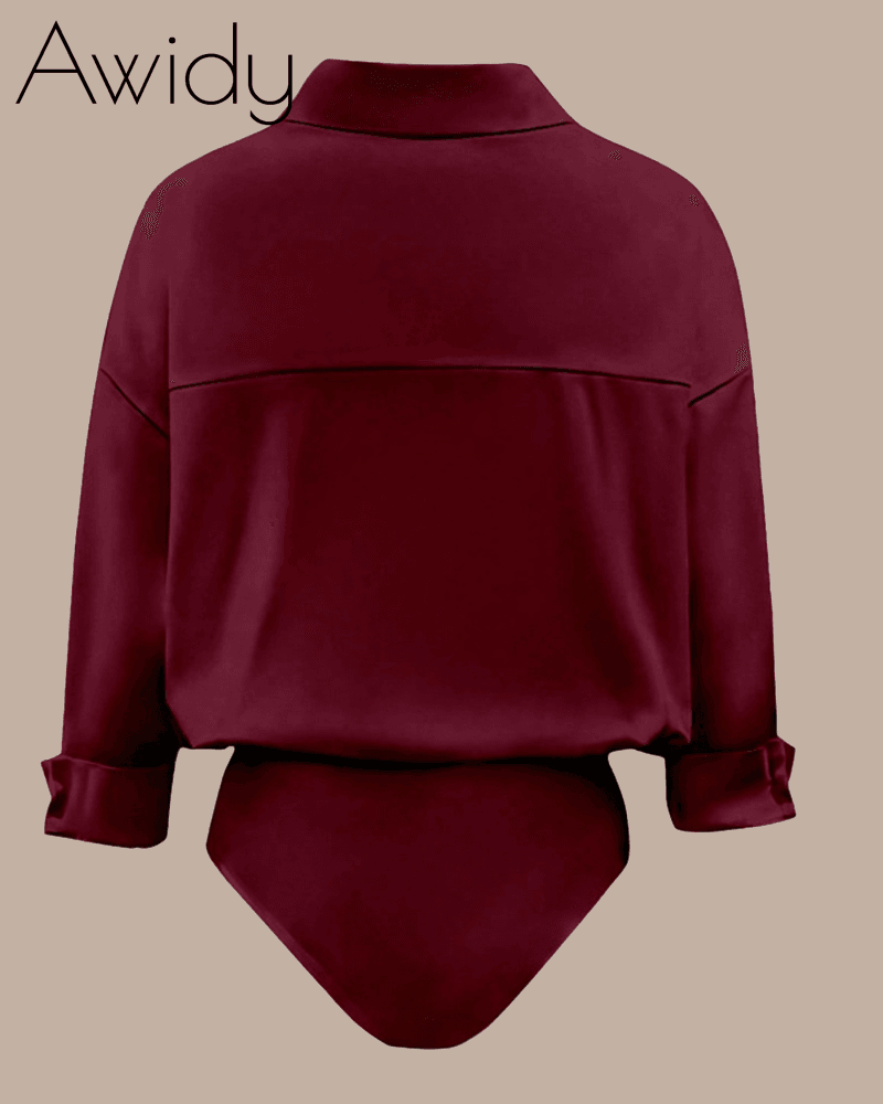 Women Slim Fit Collared Shirt Top