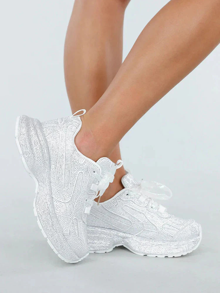 Rhinestone Glitter Sneakers
