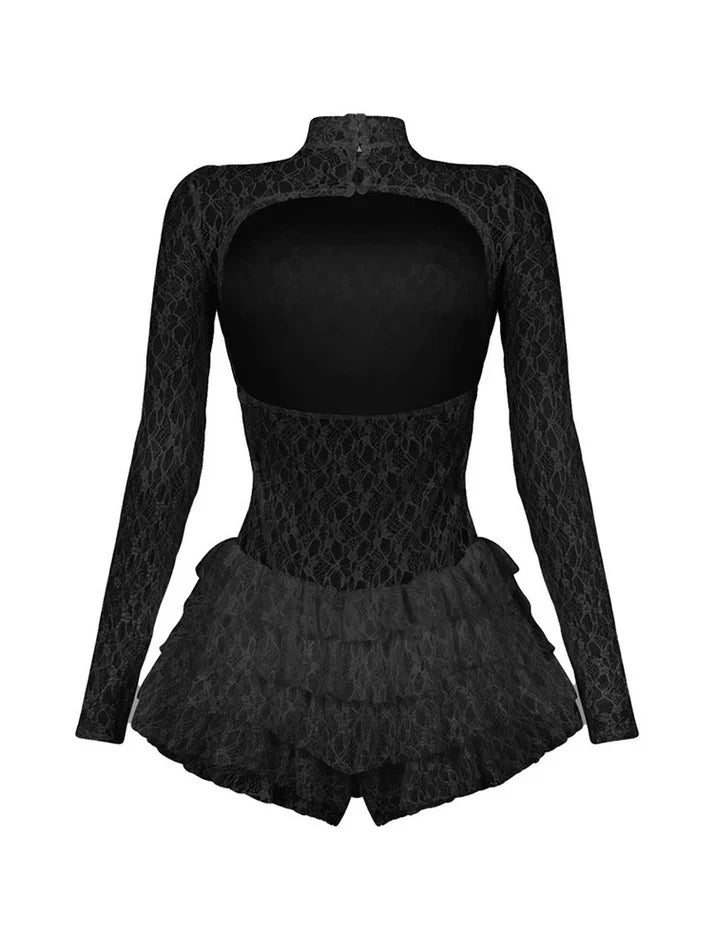 Lace Ruffle Romper