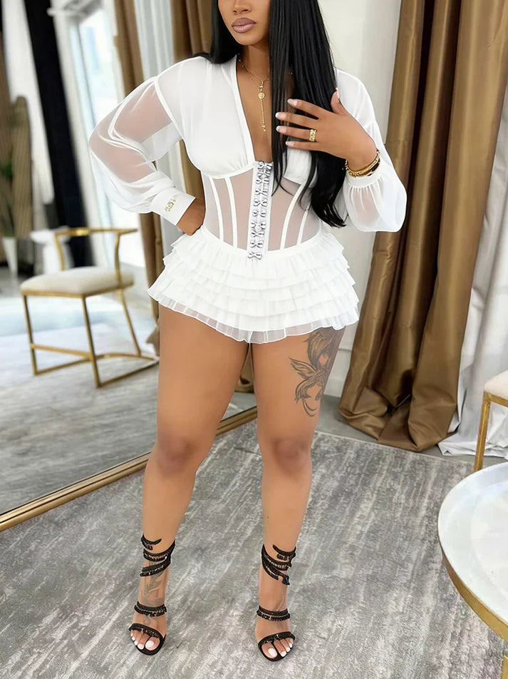 Corset Tulle Romper