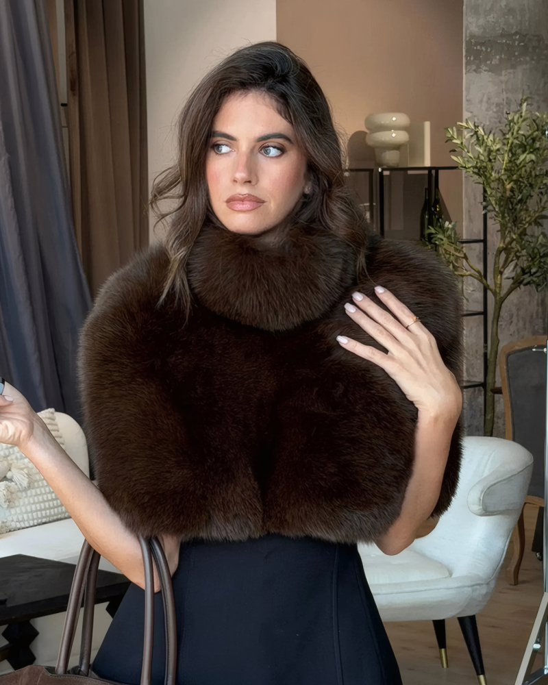 HEADED TO ASPEN SLEEVELESS FUR TOP