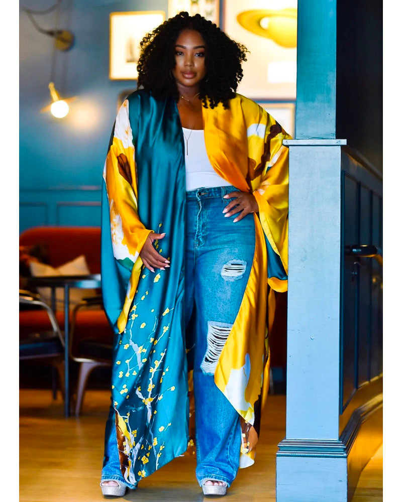 Winner Kimono TEAL GOLD ONESIZE