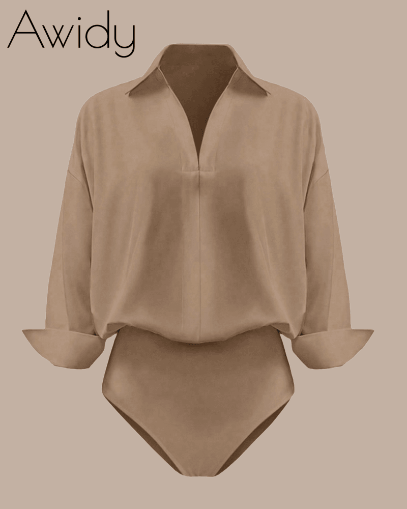 Women Slim Fit Collared Shirt Top