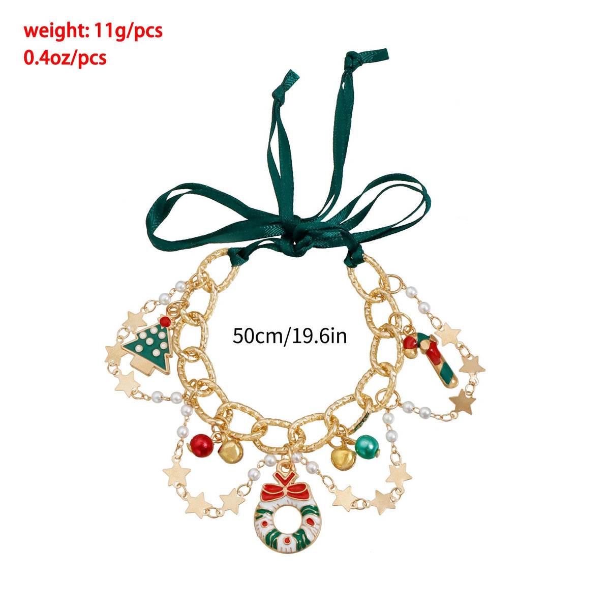 Christmas Ribbon Braided Fashion Party Necklace & Bracelet