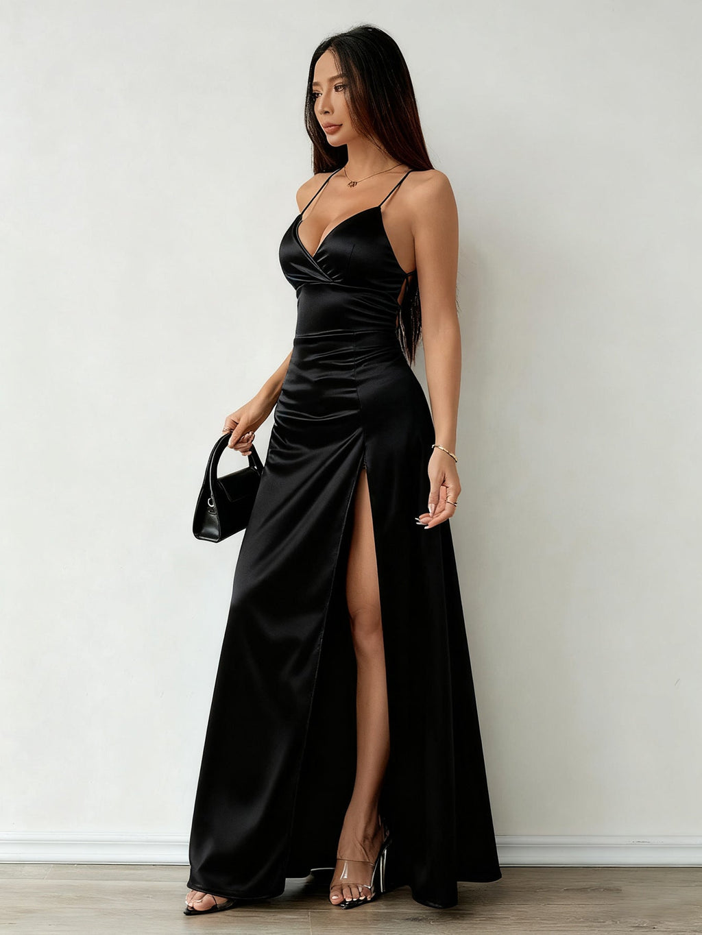 Satin Elegant Strapless Dress