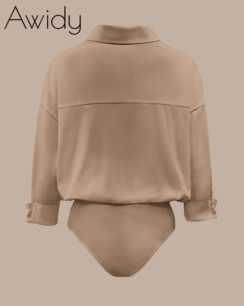 Women Slim Fit Collared Shirt Top
