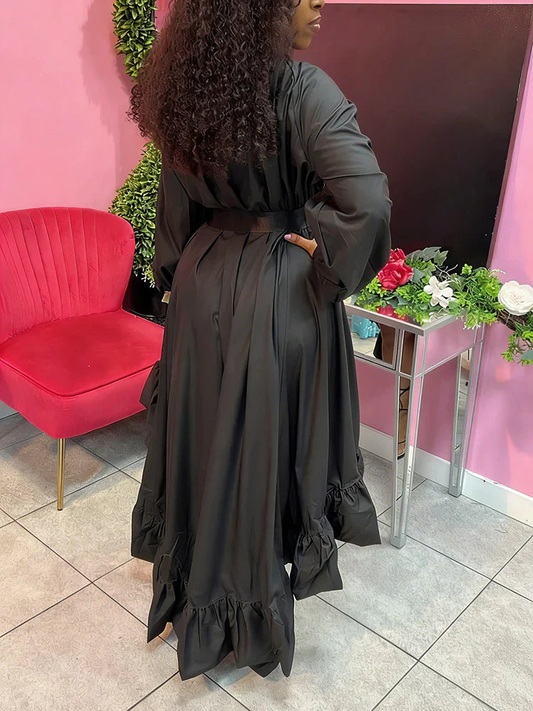 High-Low Ruffle Flowy Dress