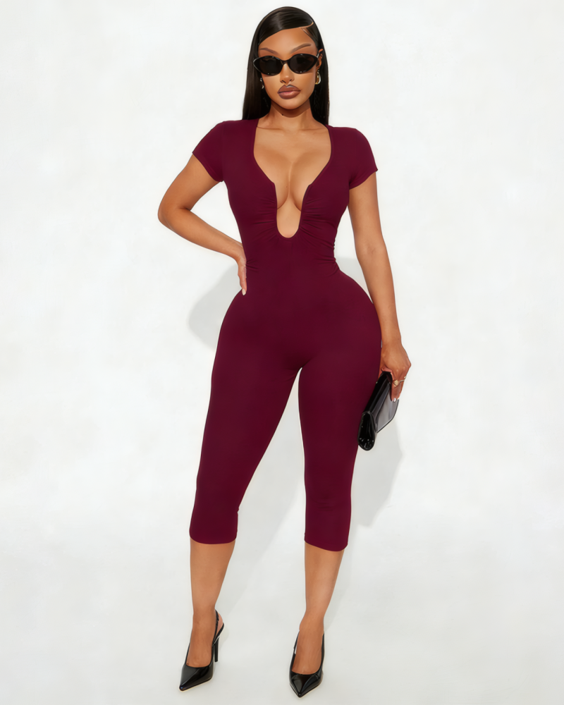 Jocelynn Snatched Capri Jumpsuit