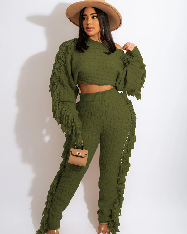 Danielle cozy winter Set Army Green