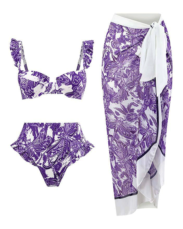 Cabana Girl Skirt Set Purple