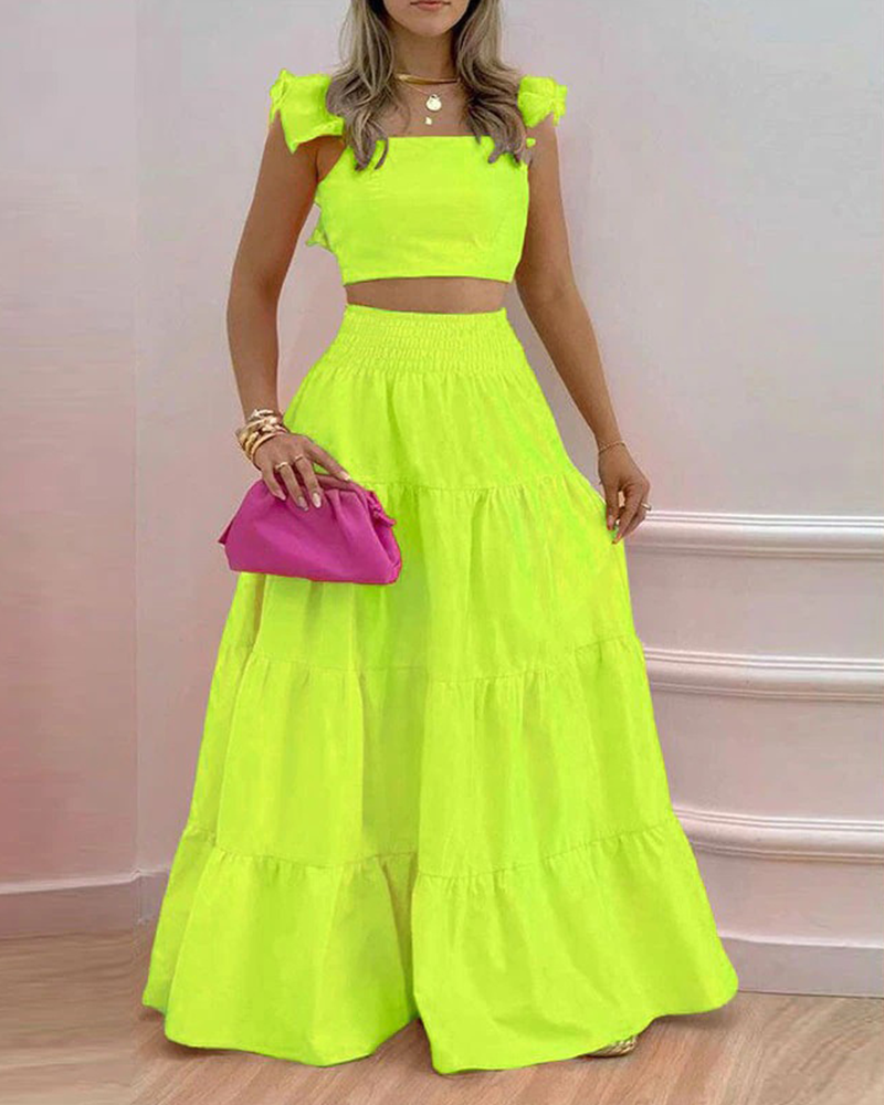 Steal A Kiss Skirt Set Green