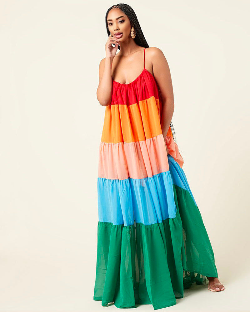 Greece Colorblock Dress