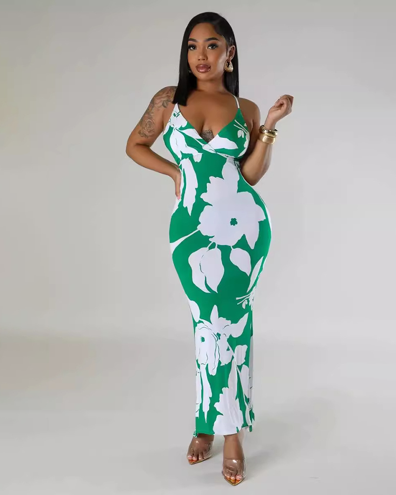 Tropical Experience Dress Green