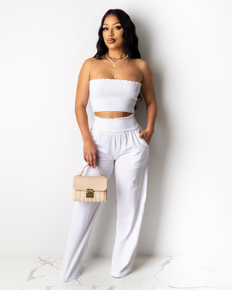 resort pants set White