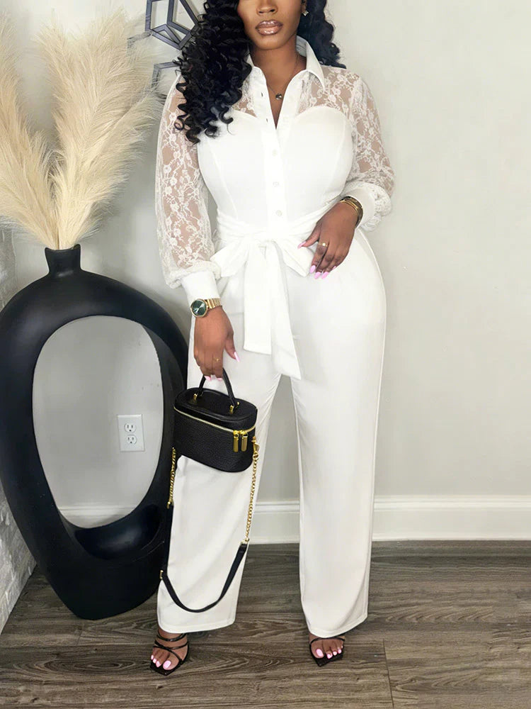 Lace Wide Jumpsuit