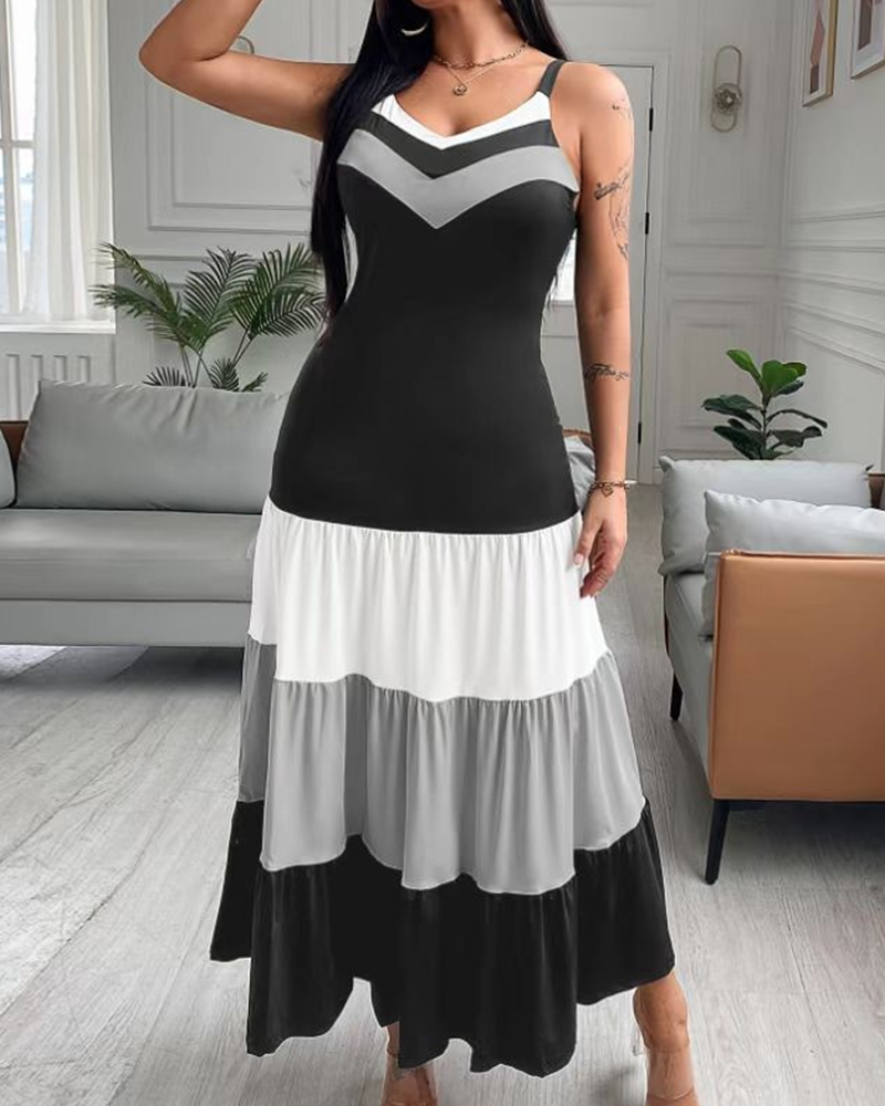 Contrast Crush Dress Grey