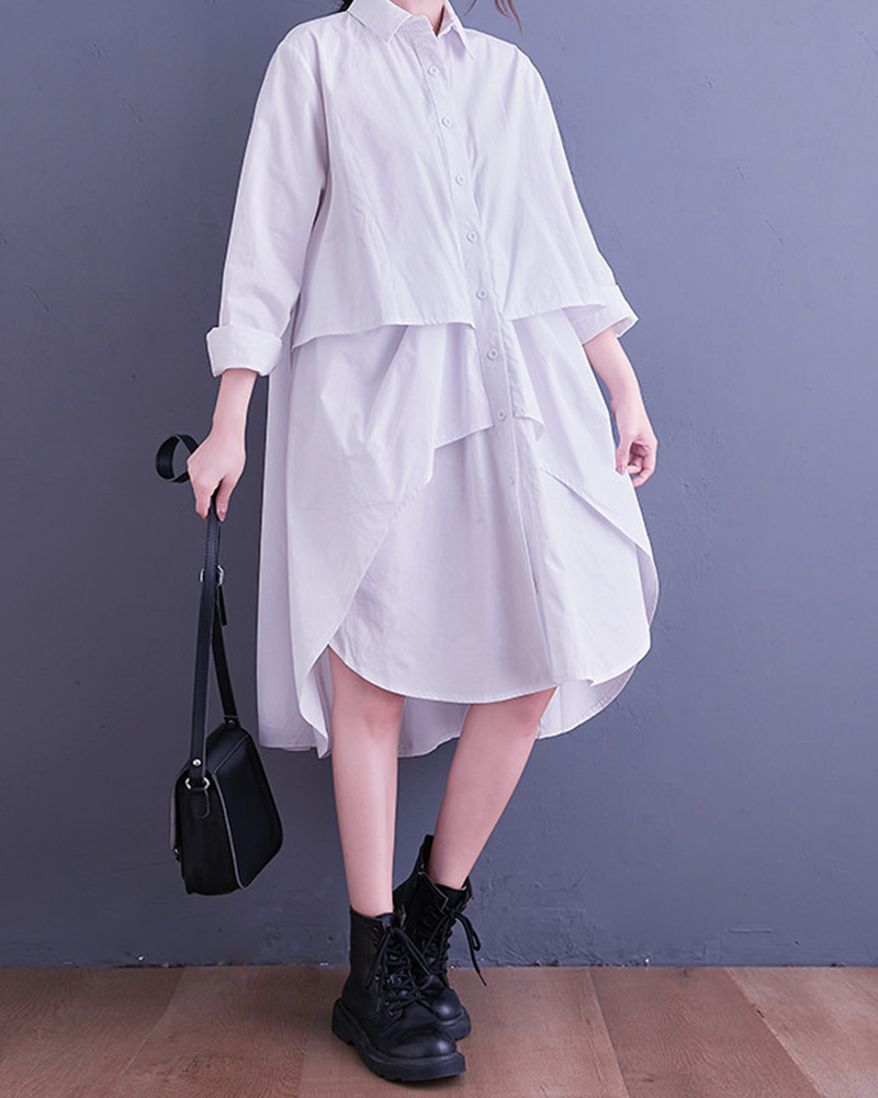 Soft Coast Silhouette Shirt Dress