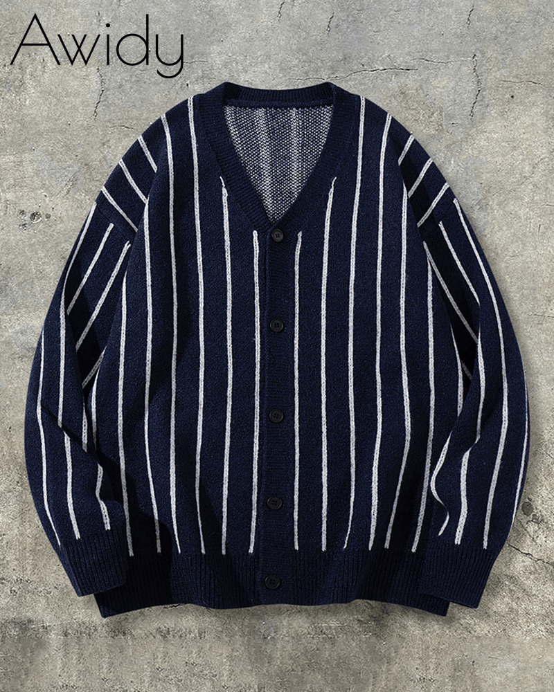 Classic Stripe Knit Cardigan