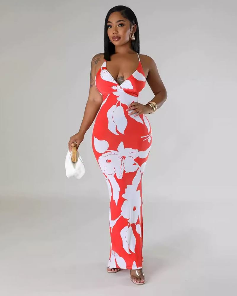 Tropical Experience Dress Red