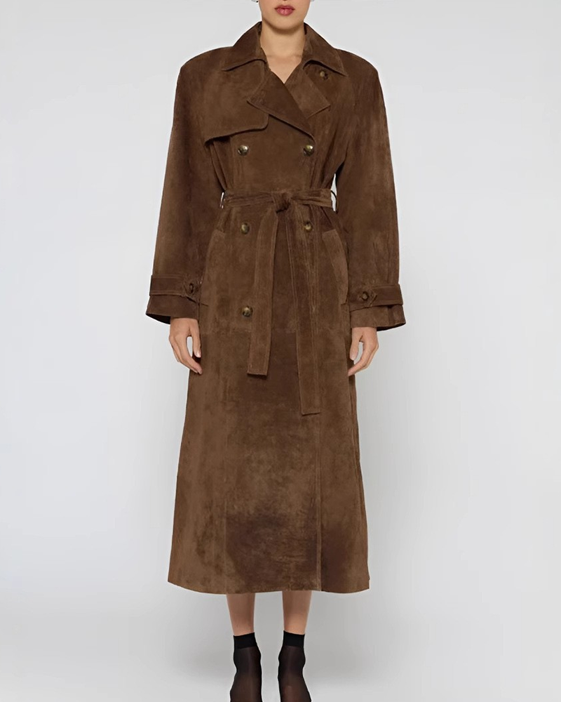 Vintage Grace Waist Tie Trench Coat