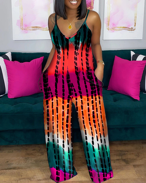 Vacation Is Calling Jumpsuit Red